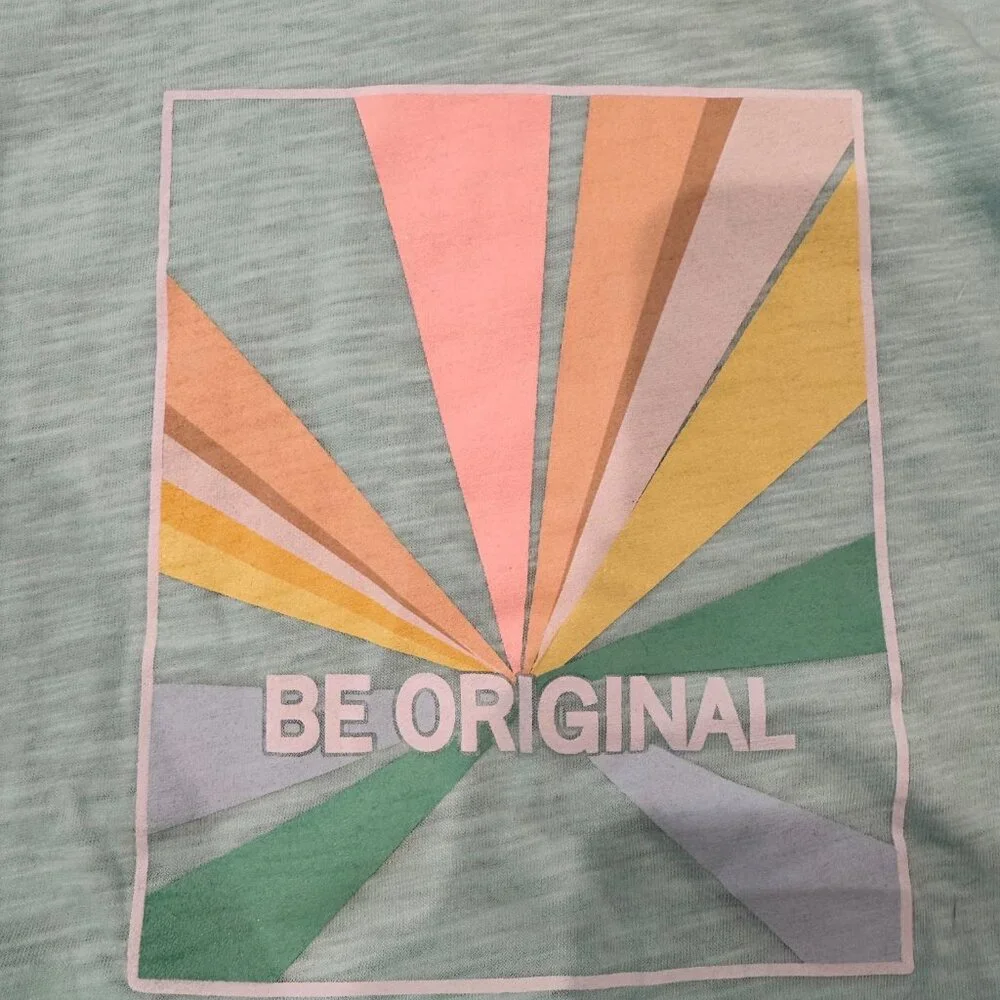 NWT "Be Original" Aqua Tee, Girls XL (16) - Picture 2 of 6